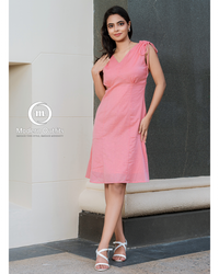 Taali Shoulder Ruched Midi Dress