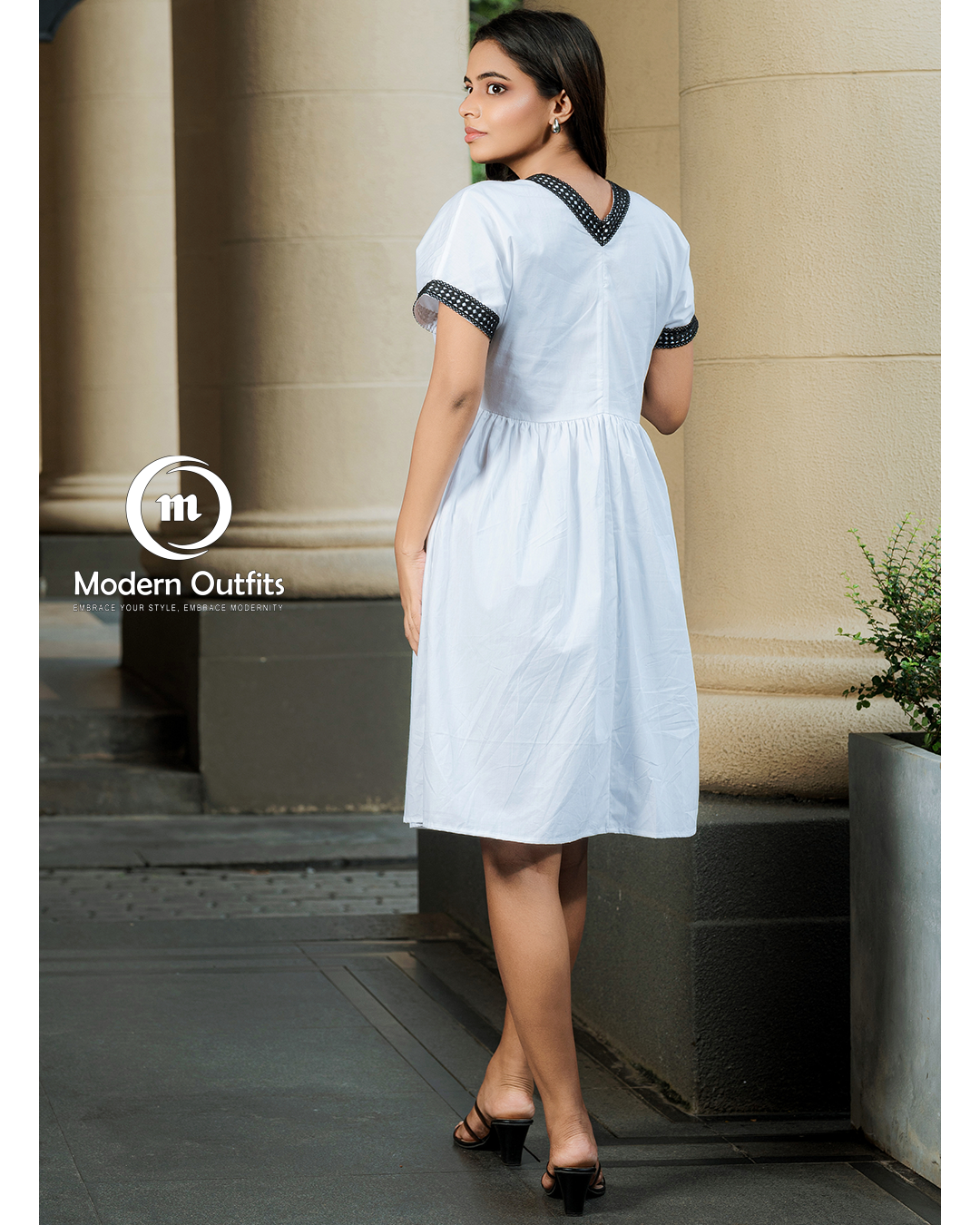 Sofia Deep V Neck Mini Dress