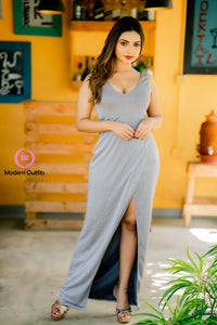 Natalie Deep V Maxi Dress