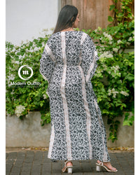 Calico Maxi Length Kaftan