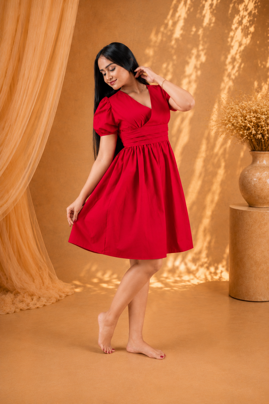 Jasmine Cross over Mini Dress