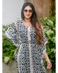 Calico Maxi Length Kaftan