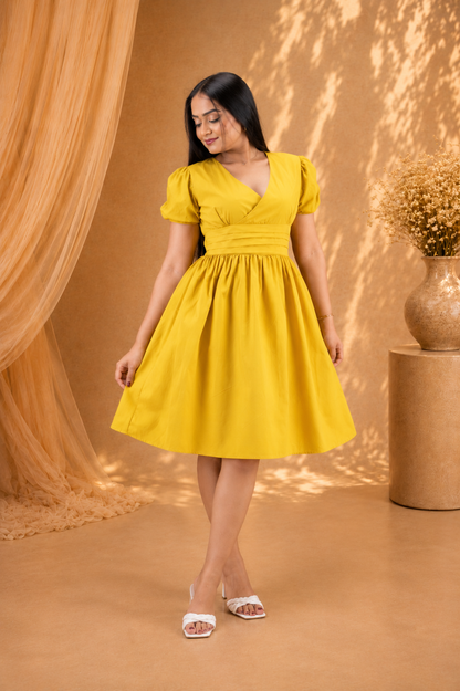 Jasmine Cross over Mini Dress