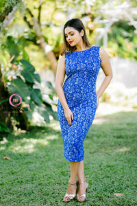 Amira Board Neck Midi Dress