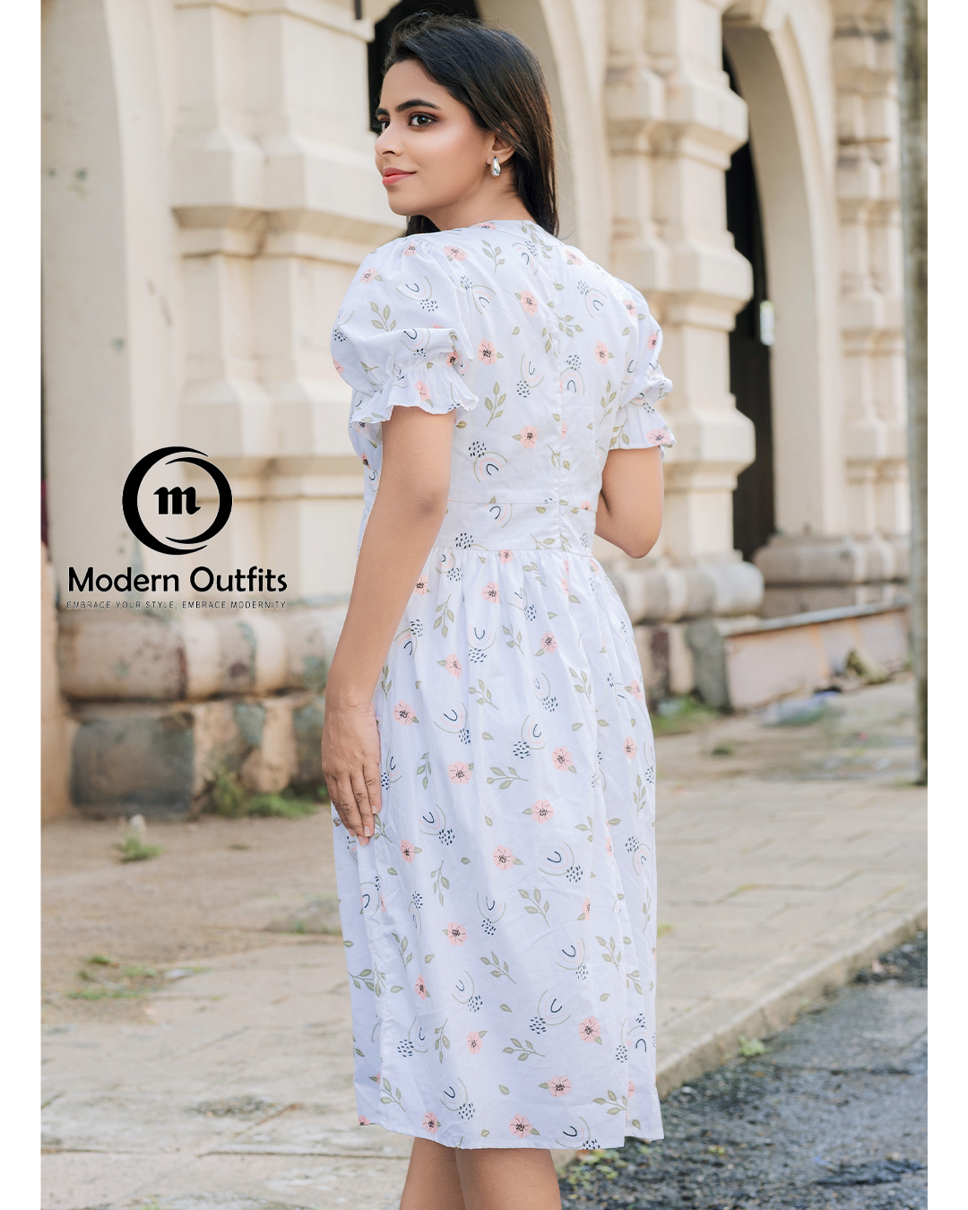 Taliya Puff Sleeve Midi Dress