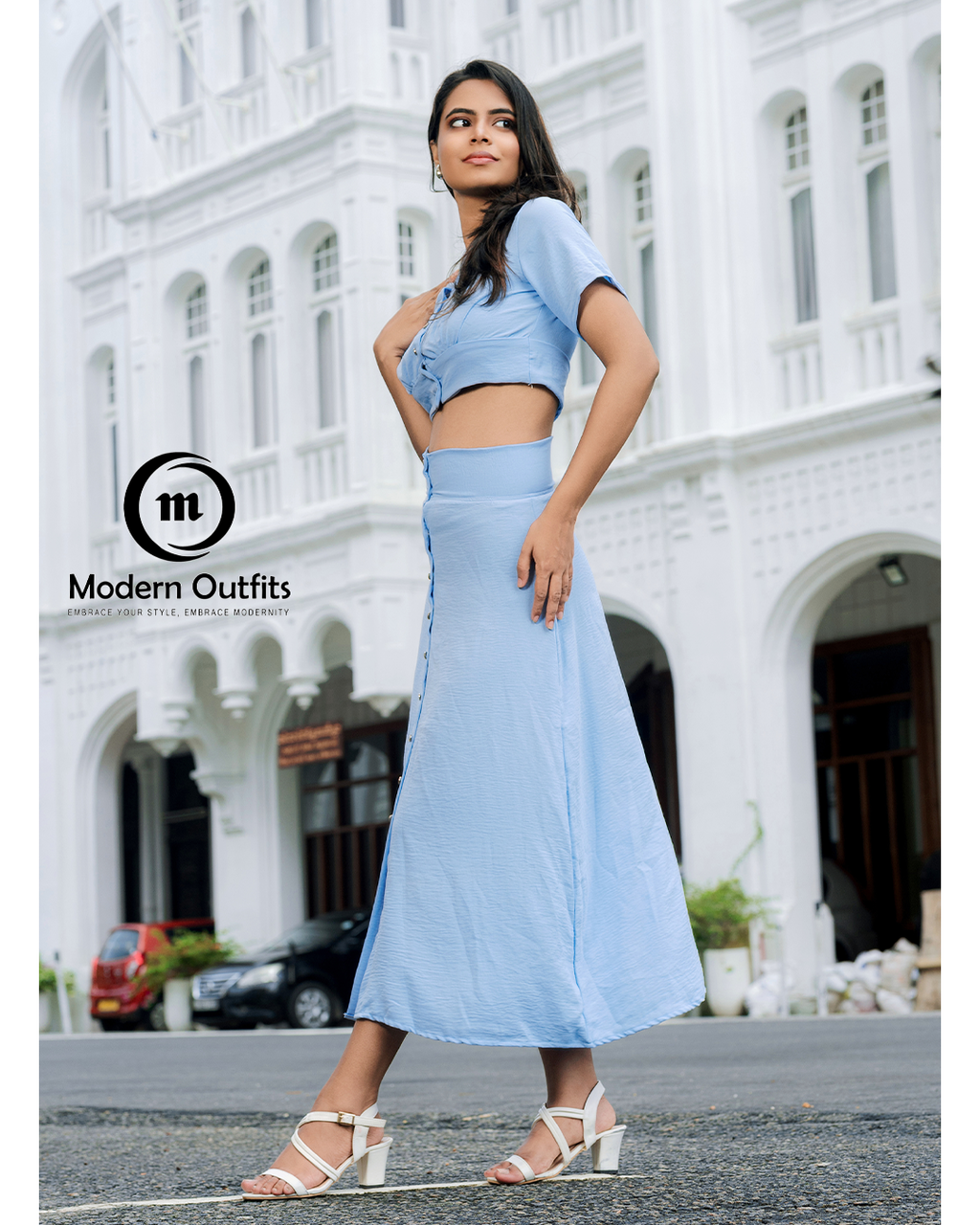 Sky Blue Two-Piece Set