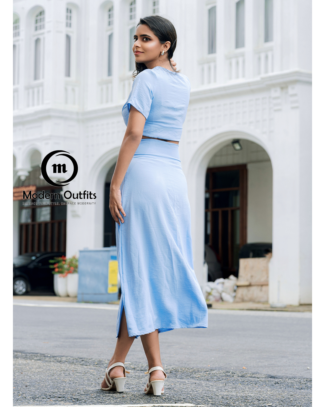 Sky Blue Two-Piece Set