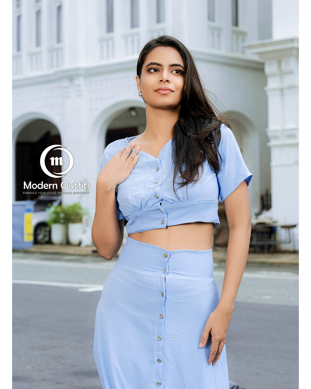 Sky Blue Two-Piece Set