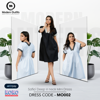 Sofia Deep V Neck Mini Dress