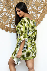 V Neck Mini Kaftan