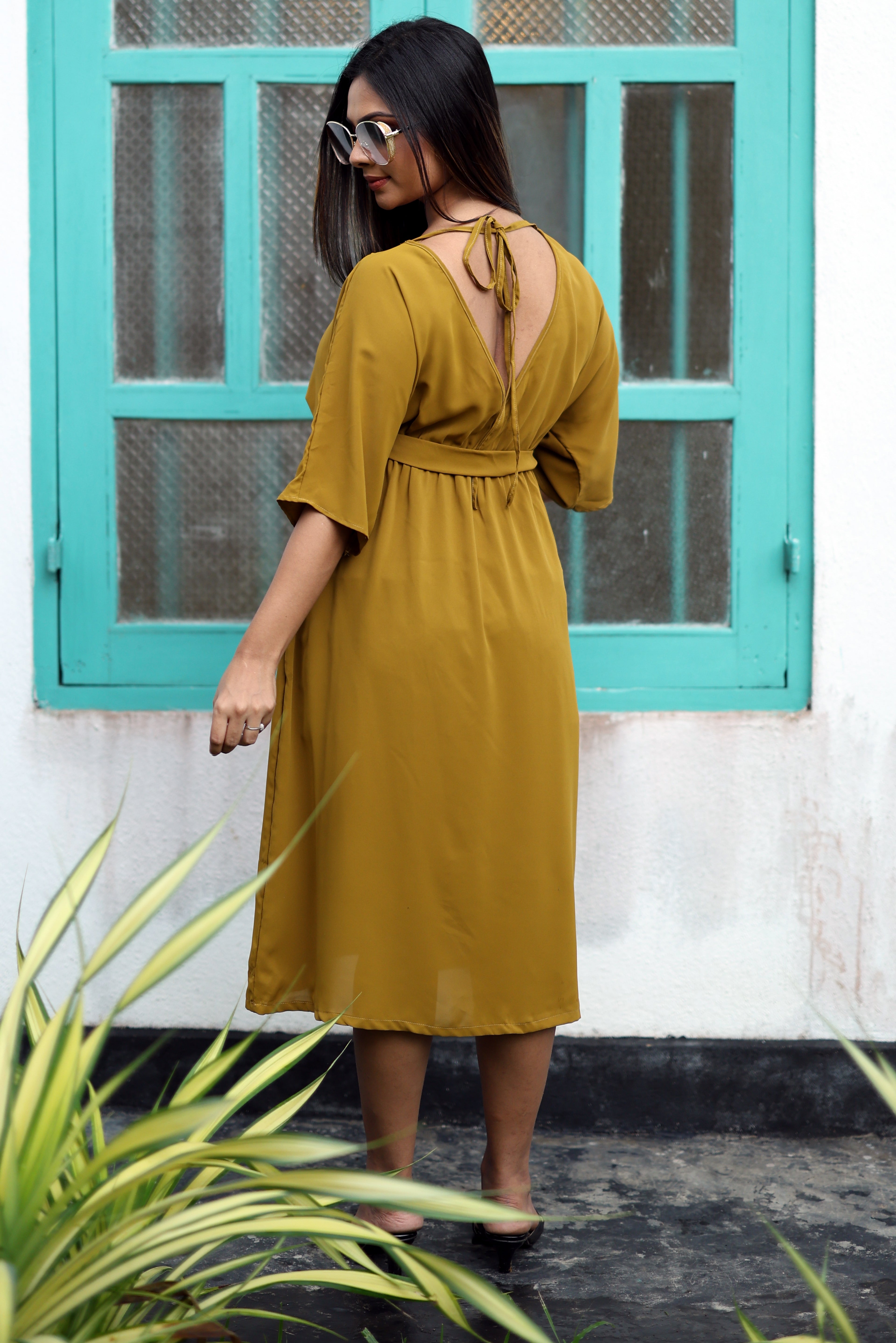 Sofia Cross Over Midi Dress