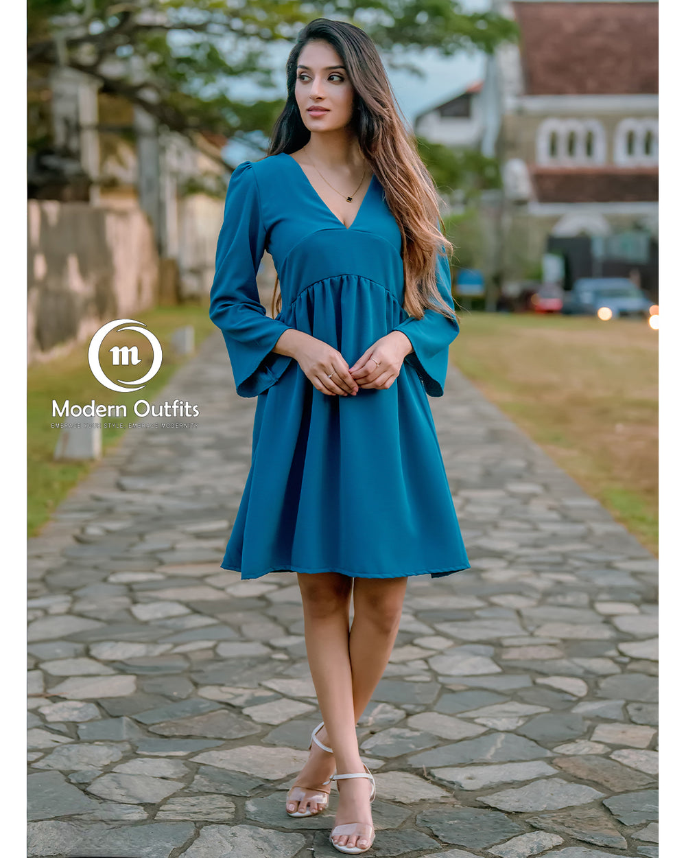 Veronika Bell Sleeve Mini Dress