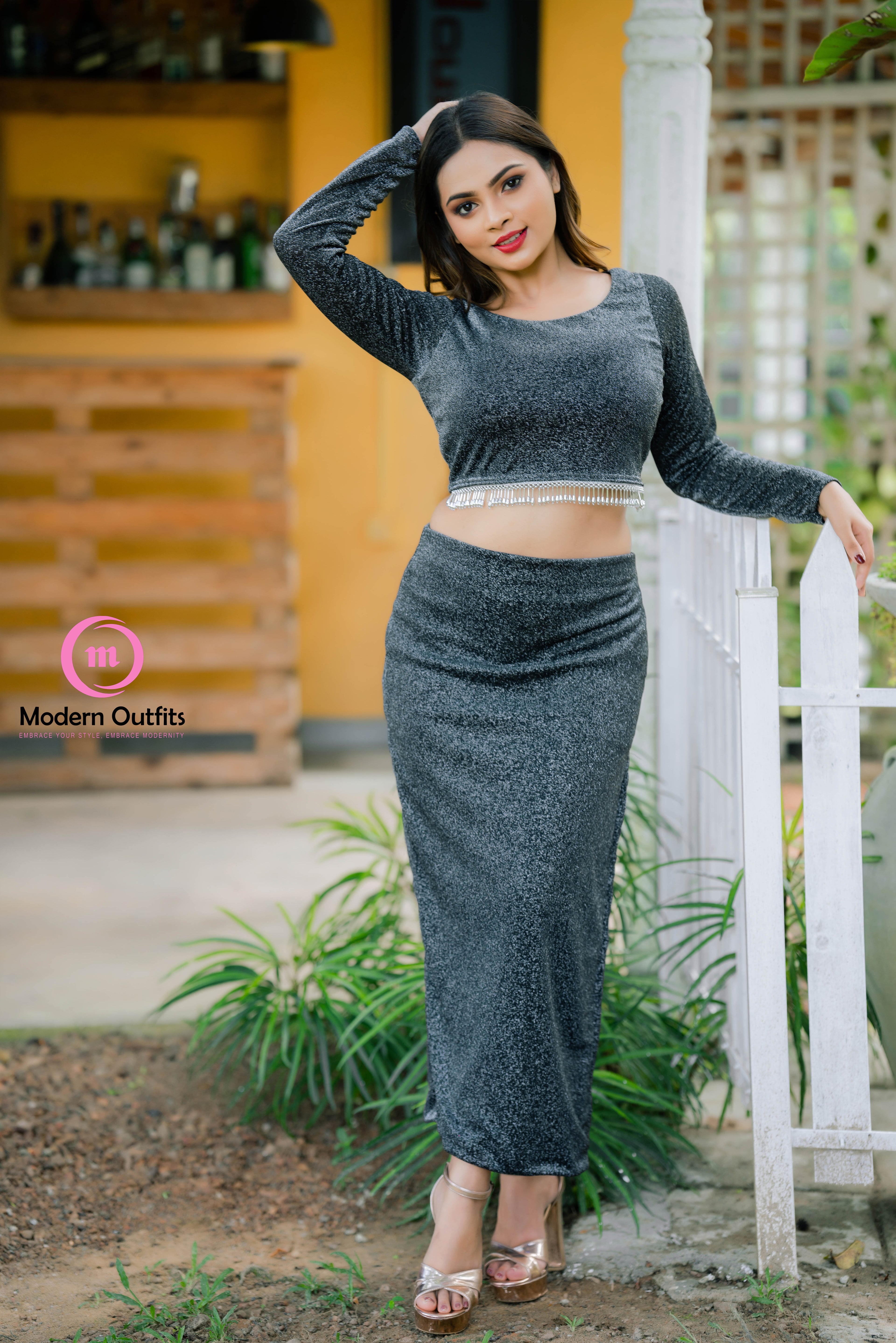 Kayla Side Slit Skirt & Top