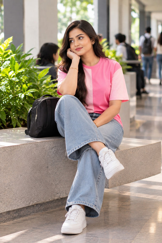 Lila Two Tone T Shirt