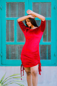 Maya Ruched Mini Dress