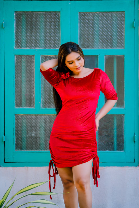 Maya Ruched Mini Dress