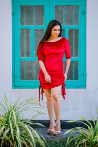 Maya Ruched Mini Dress