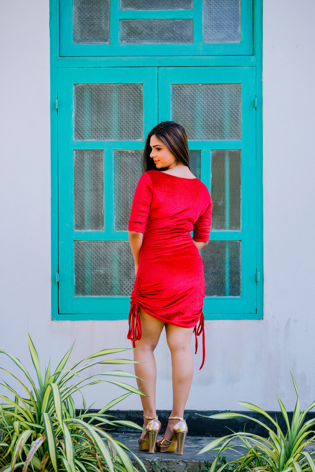 Maya Ruched Mini Dress