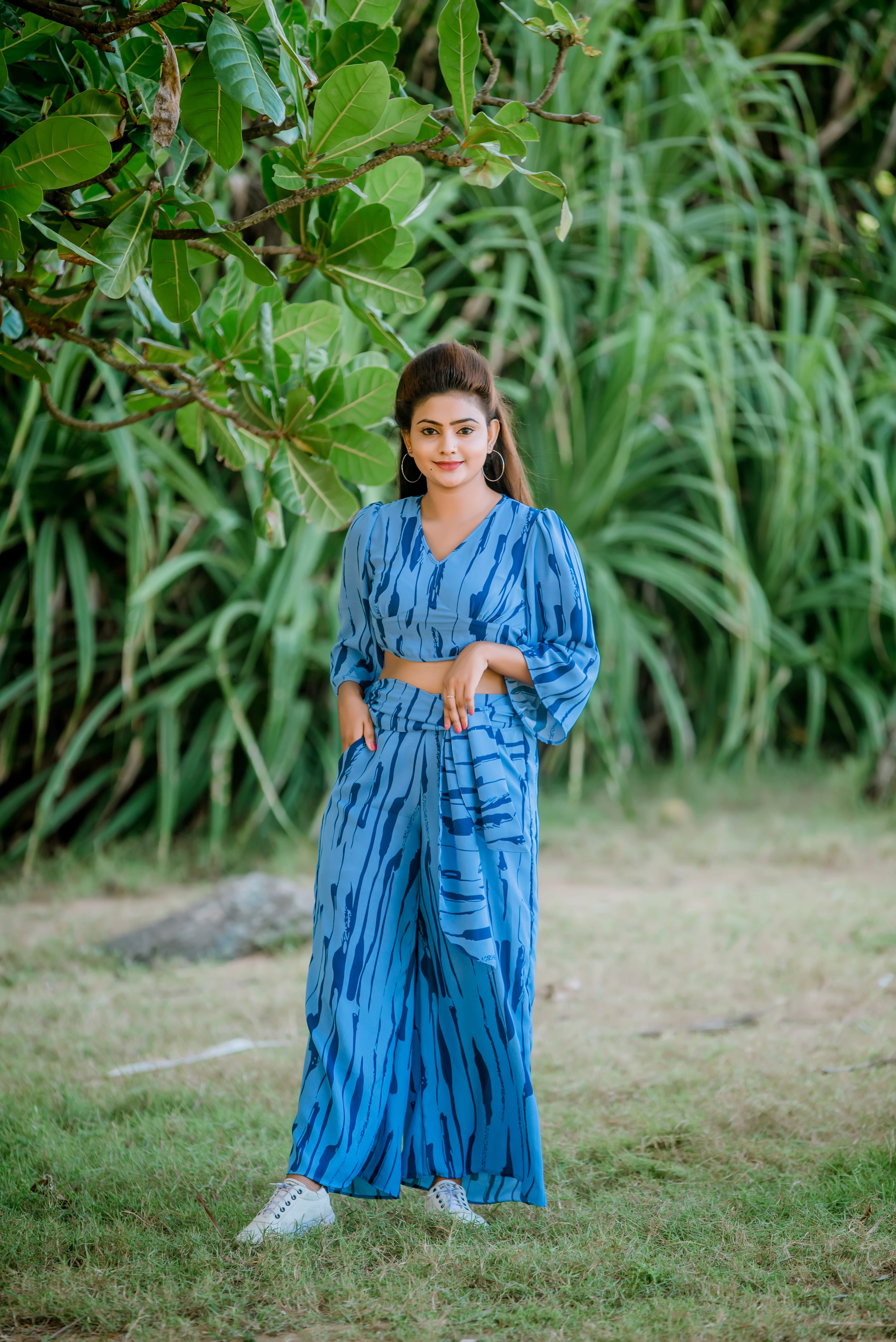 Bell Pant and Stylish Crop Top