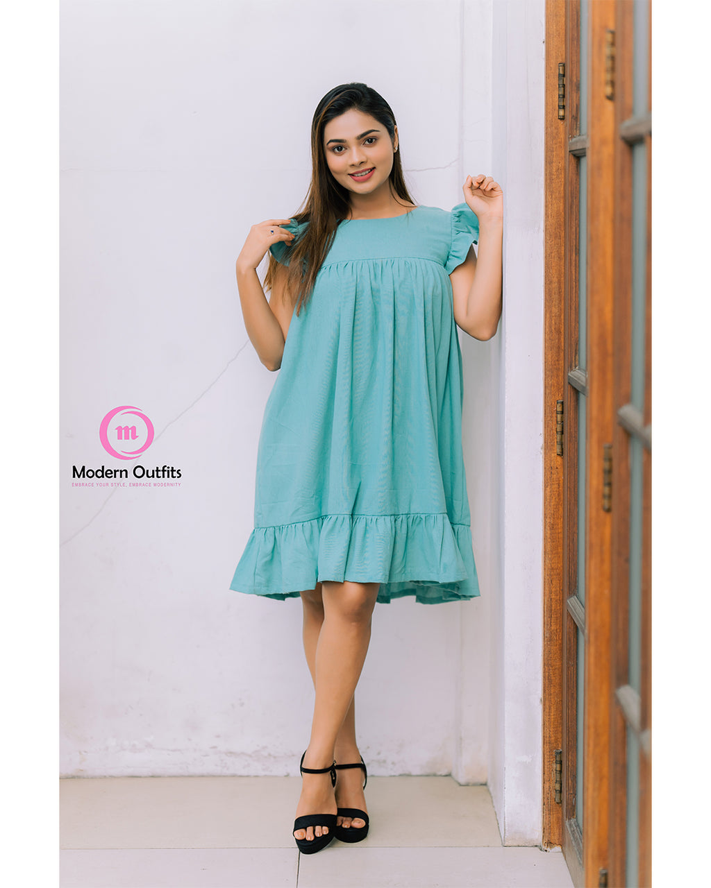 Susan Back Buttoned Mini Dress