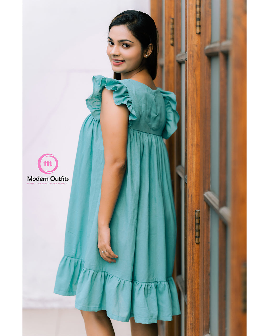 Susan Back Buttoned Mini Dress