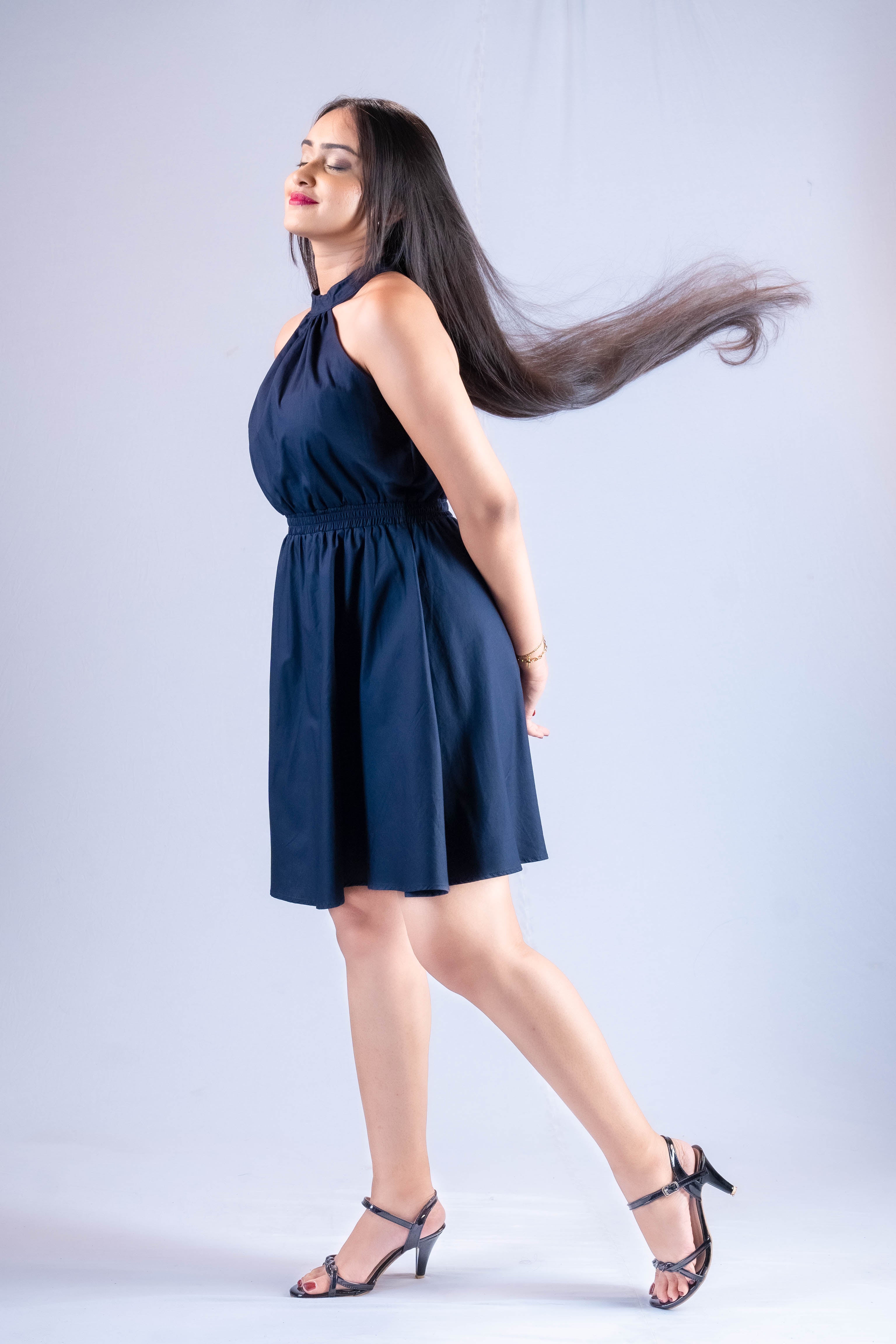 Romane Halter Neck Dress