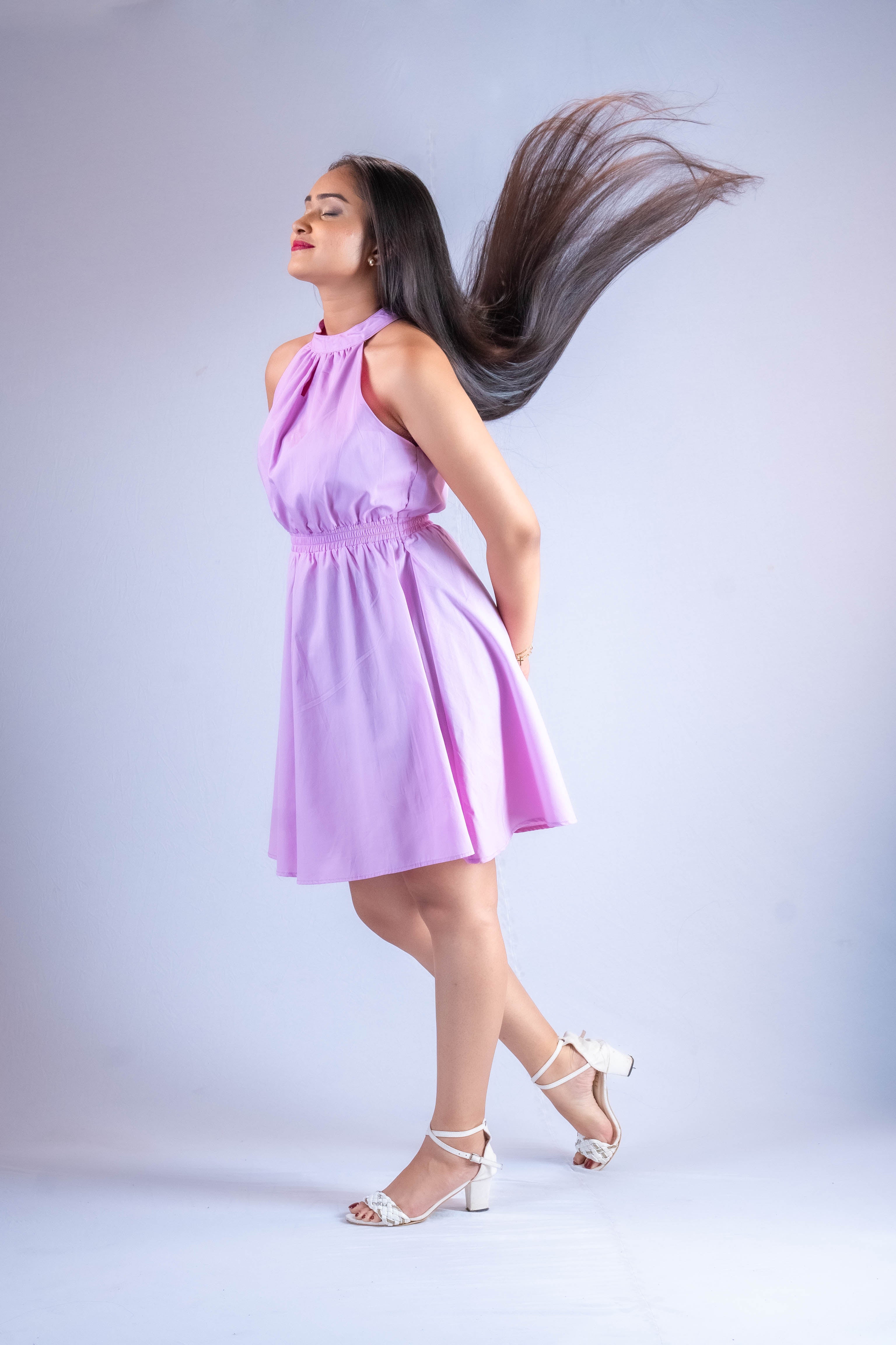 Romane Halter Neck Dress