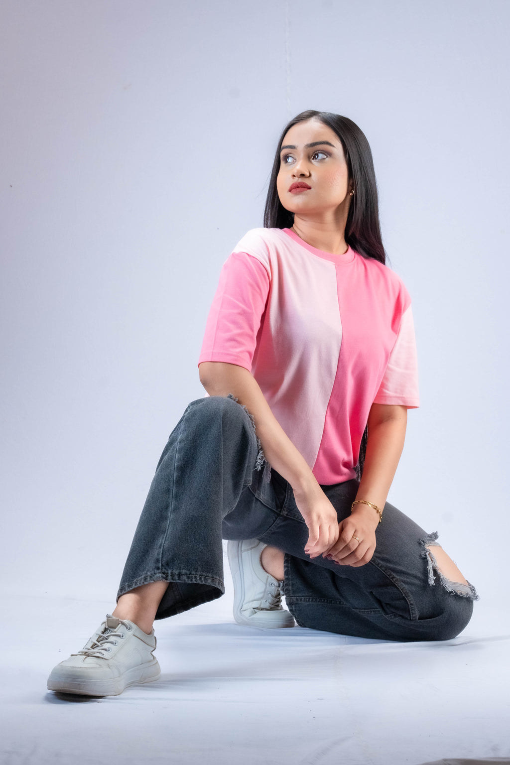 Lila Two Tone T Shirt