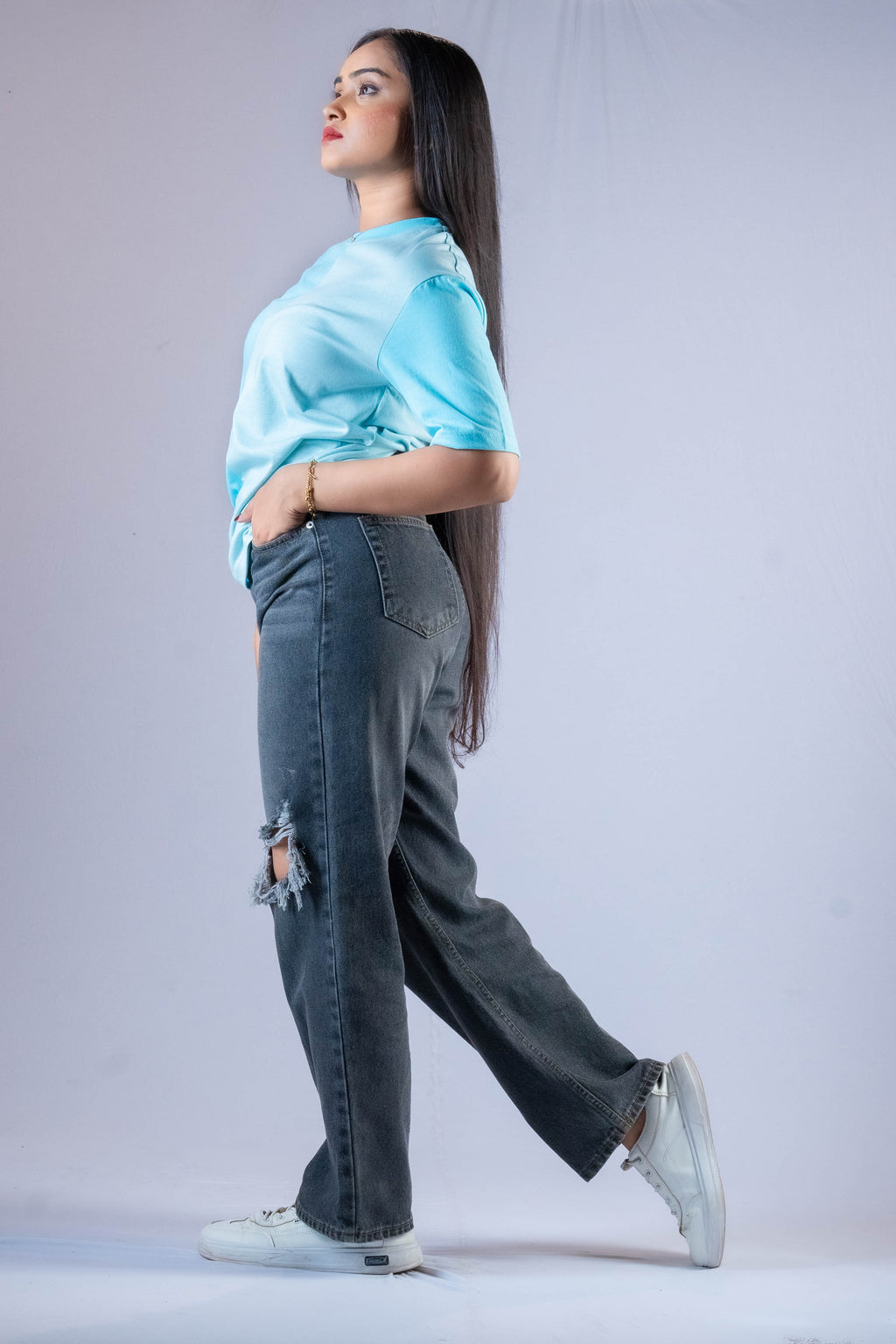 Lila Two Tone T Shirt