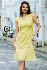 Taali Shoulder Ruched Midi Dress