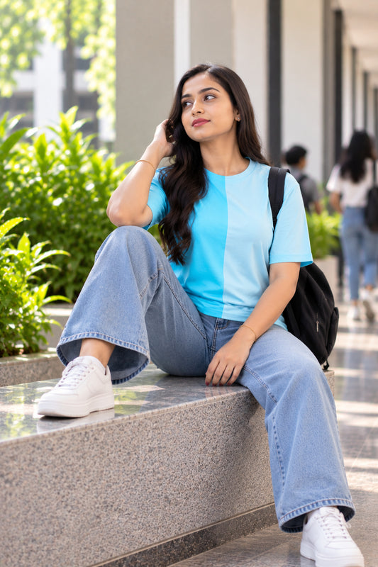 Lila Two Tone T Shirt