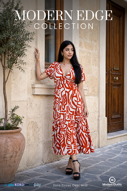 Zara Cross Over Midi Dress